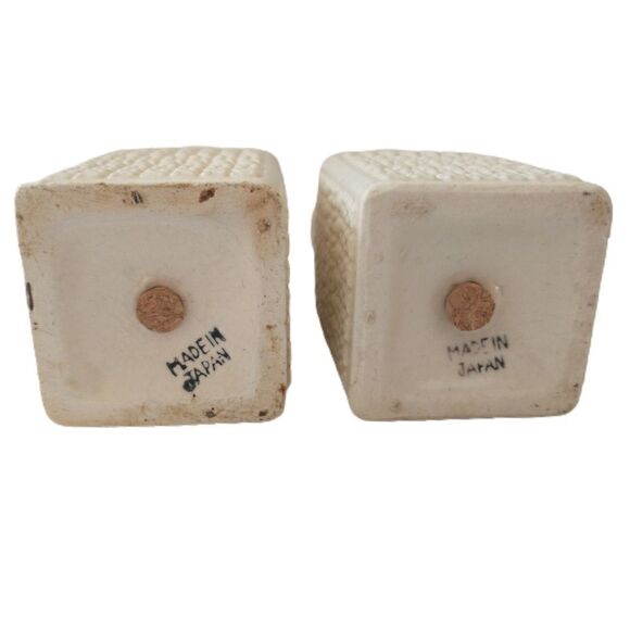 ‎Vintage Japan Stovetop Salt Pepper Shakers Ceramic Handpainted Floral Large - Picture 8 of 16